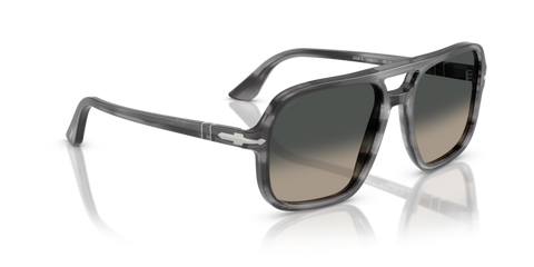 Striped Grey - 0PO3328S 8056262355923 Persol Sunglasses Man Pilot