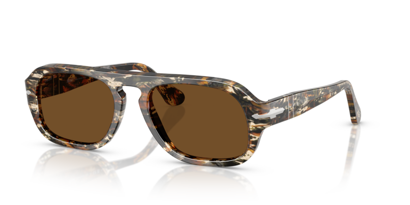 Amber Brown/Pirate Black - 0PO3369S 8056262350218 Persol Sunglasses Unisex Pilot