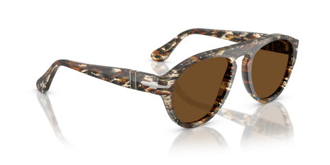 Amber Brown/Pirate Black - 0PO3370S 8056262355848 Persol Sunglasses Unisex Pilot
