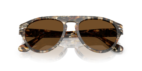 Amber Brown/Pirate Black - 0PO3370S 8056262355848 Persol Sunglasses Unisex Pilot