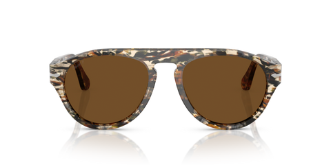 Amber Brown/Pirate Black - 0PO3370S 8056262355848 Persol Sunglasses Unisex Pilot