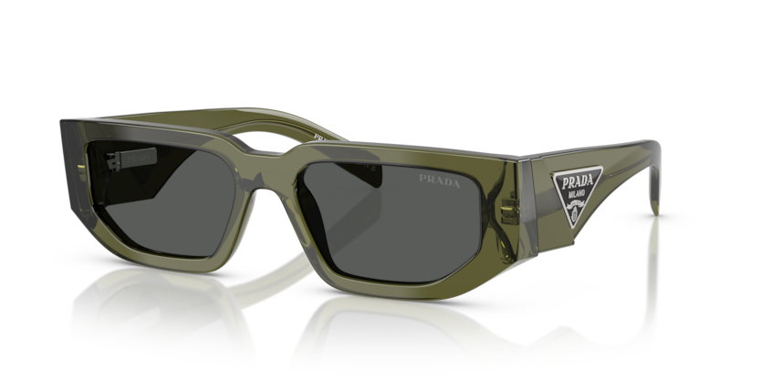 Transparent Military Green - 0PR 09ZS 8056262346426 Prada Sunglasses Man Rectangle