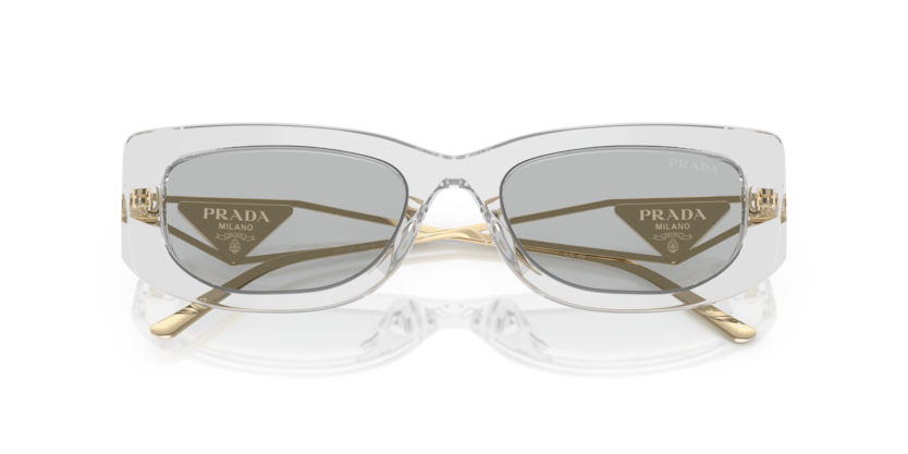 Transparent Grey - 0PR 14YS 8056262348680 Prada Sunglasses Woman Rectangle