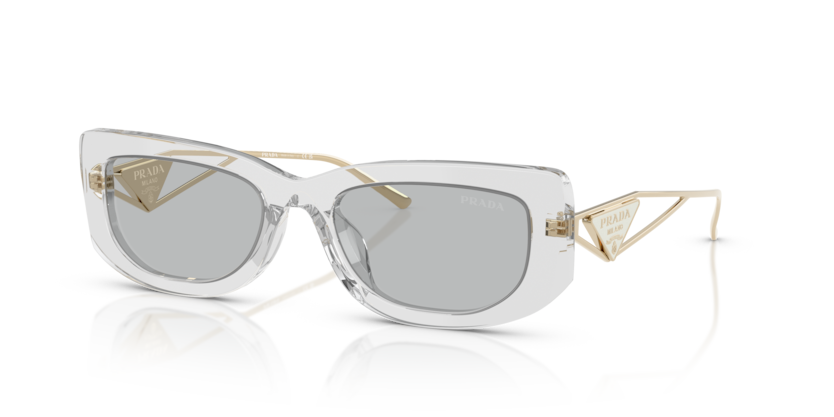 Transparent Grey - 0PR 14YS 8056262348680 Prada Sunglasses Woman Rectangle