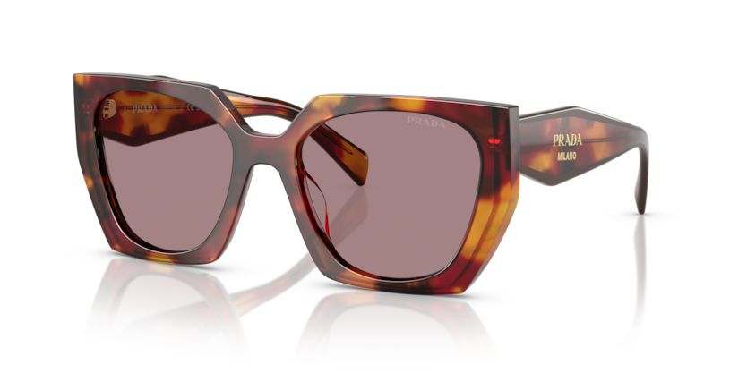 Poppy Tortoise - 0PR 15WS 8056262345986 Prada Sunglasses Woman Rectangle