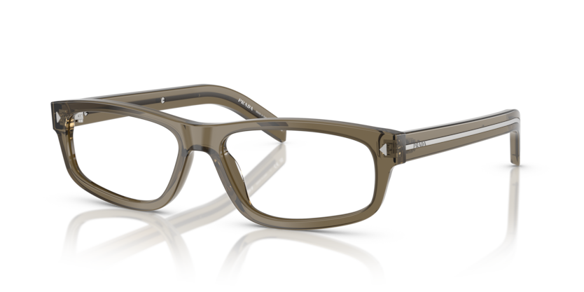 Transparent Brown - 0PR B02V 8056262362518 Prada Eyeglasses Man Rectangle