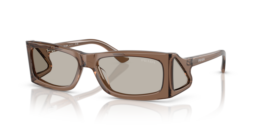 Transparent Brown - 0PR B03S 8056262294581 Prada Sunglasses Man Rectangle