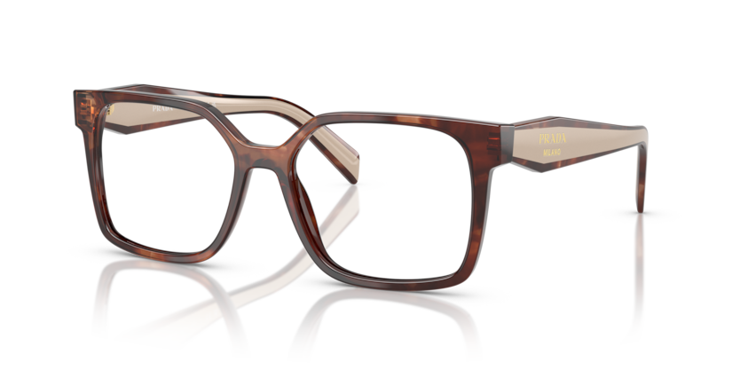 Havana Caramel - 0PR B03V 8056262366080 Prada Eyeglasses Woman Rectangle