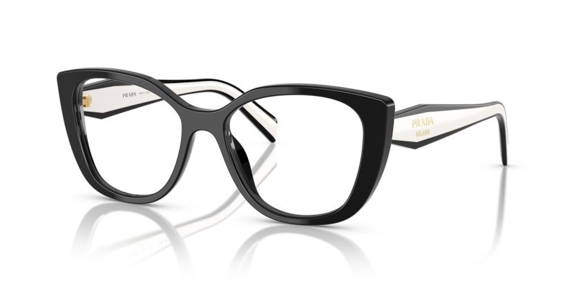 Black - 0PR B04V 8056262363430 Prada Eyeglasses Woman Cat Eye