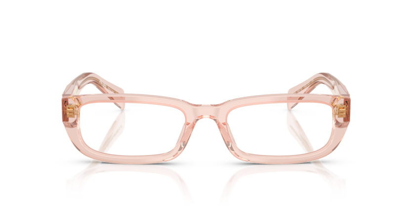 Transparent Peach - 0PR B05V 8056262366356 Prada Eyeglasses Woman Rectangle