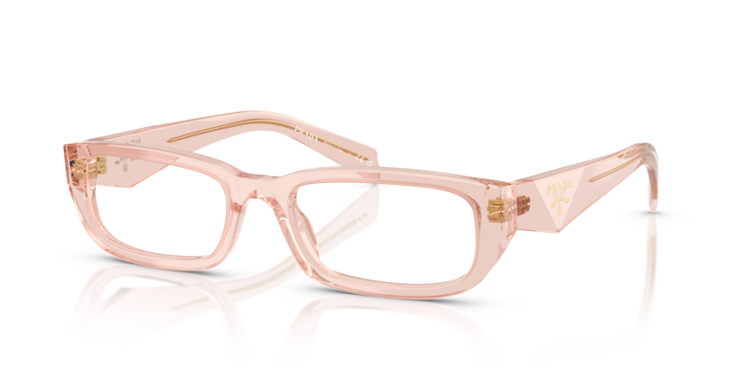 Transparent Peach - 0PR B05V 8056262366356 Prada Eyeglasses Woman Rectangle