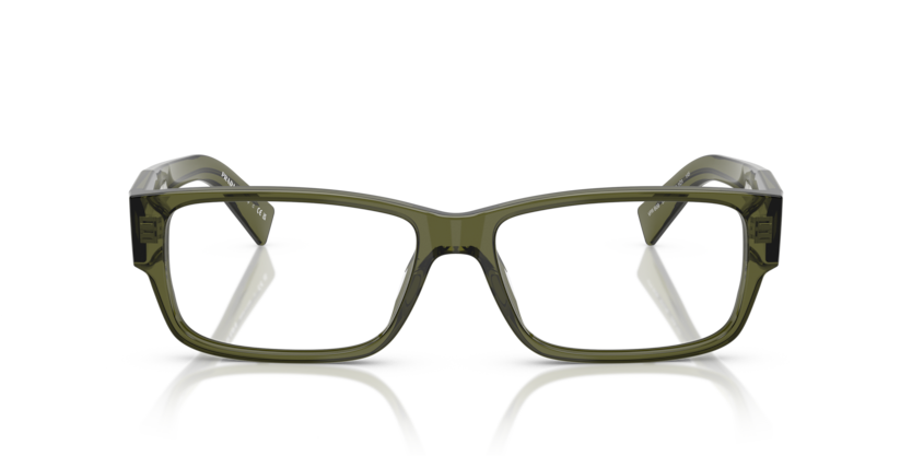 Transparent Green - 0PR B09V 8056262361825 Prada Eyeglasses Man Rectangle