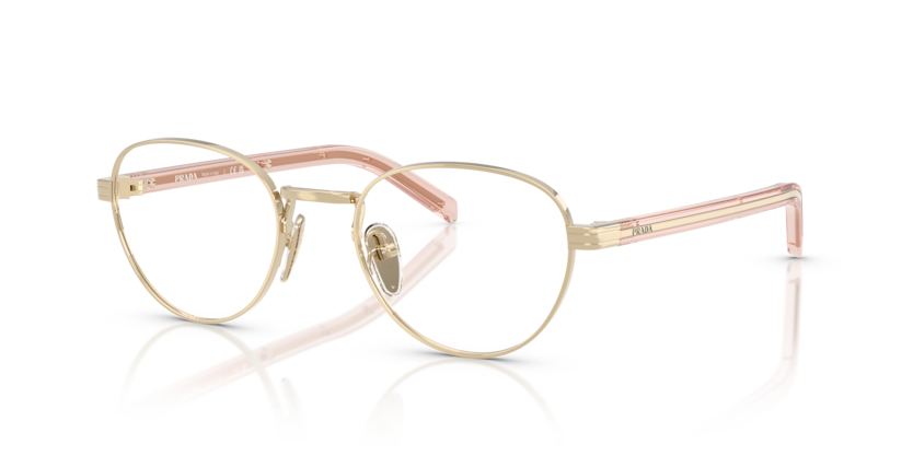 Pale Gold - 0PR B53V 8056262393123 Prada Eyeglasses Woman Round