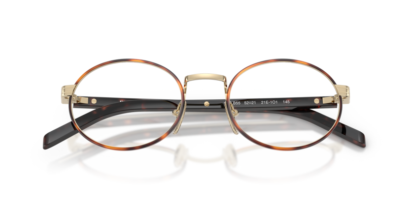 Pale Gold/Root Tortoise - 0PR B55V 8056262505694 Prada Eyeglasses Woman Oval