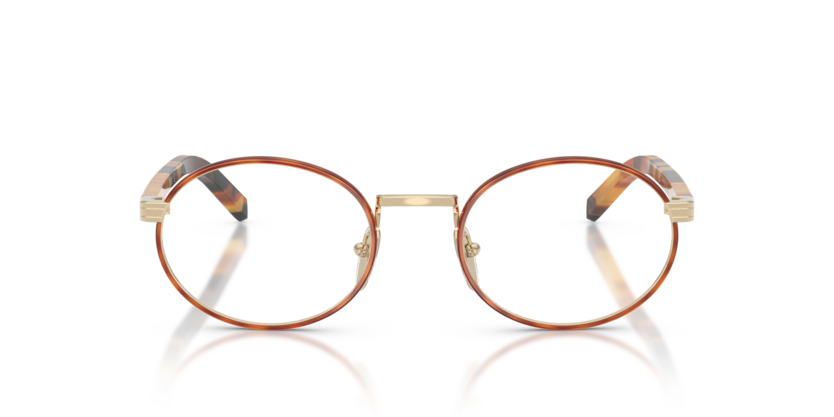 Pale Gold/Honey Havana - 0PR B55V 8056262505717 Prada Eyeglasses Woman Oval