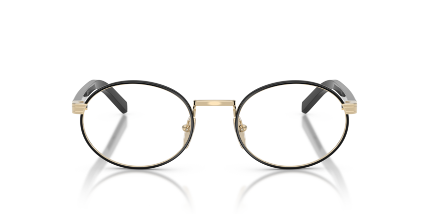 Pale Gold/Black - 0PR B55V 8056262505755 Prada Eyeglasses Woman Oval