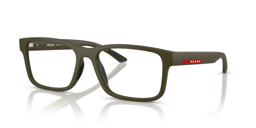 Matt Military Green - 0PS 01RV 8056262318140 Prada Linea Rossa Eyeglasses Man Rectangle