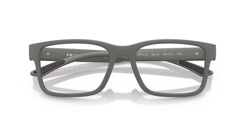 Metallized Grey - 0PS 01RV 8056262318119 Prada Linea Rossa Eyeglasses Man Rectangle