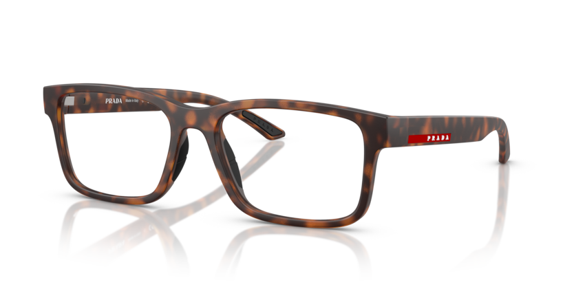 Dark Tortoise Rubber - 0PS 01RV 8056262318171 Prada Linea Rossa Eyeglasses Man Rectangle