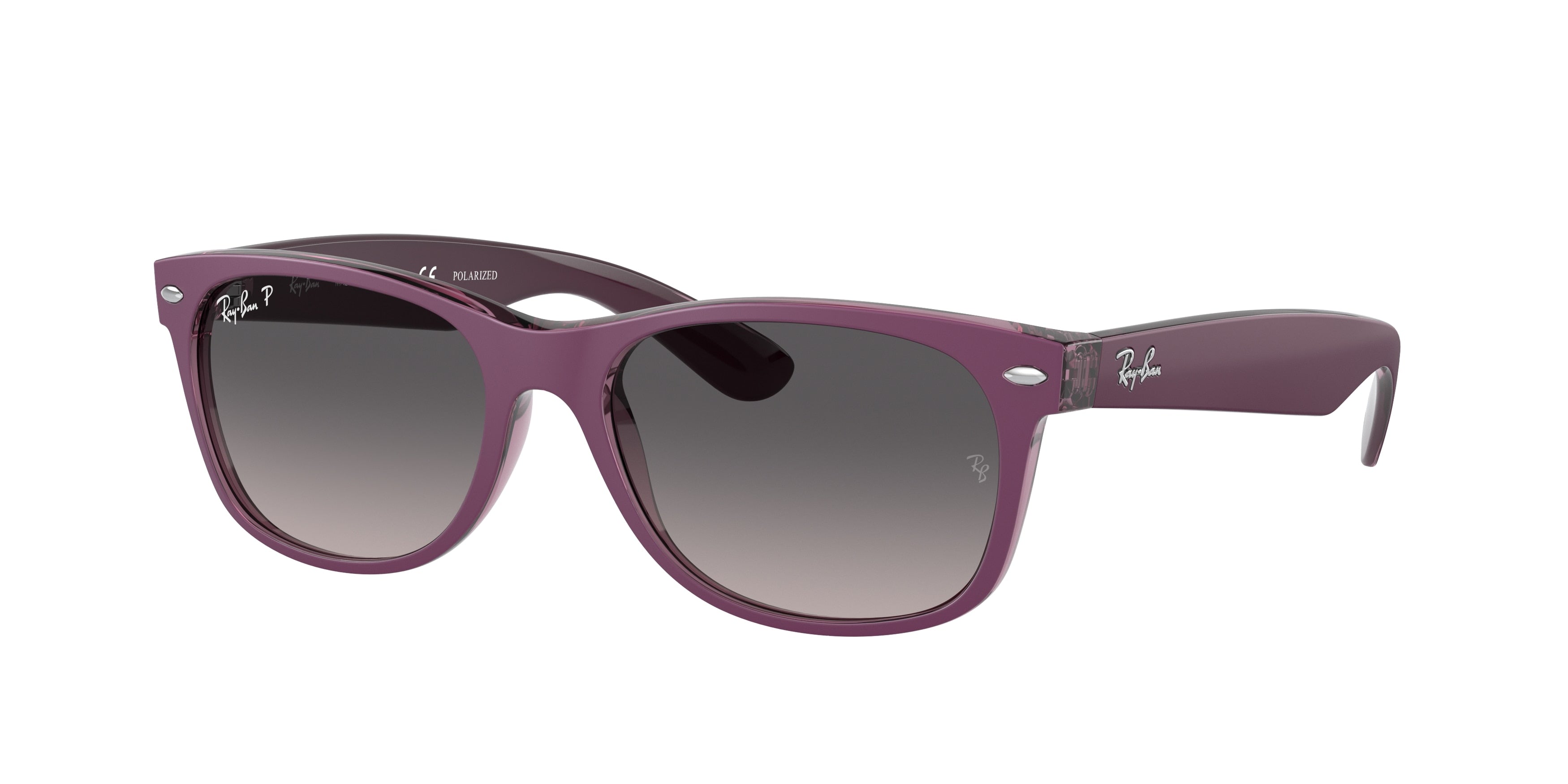 0RB2132 - Ray - Ban - (Violet On Transparent Violet) Grey Polarized - 52 - 18 - 145 MM - Ardor Eyewear 8056597662208