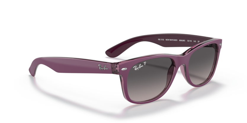 0RB2132 - Ray - Ban - (Violet On Transparent Violet) Grey Polarized - 52 - 18 - 145 MM - Ardor Eyewear 8056597662208