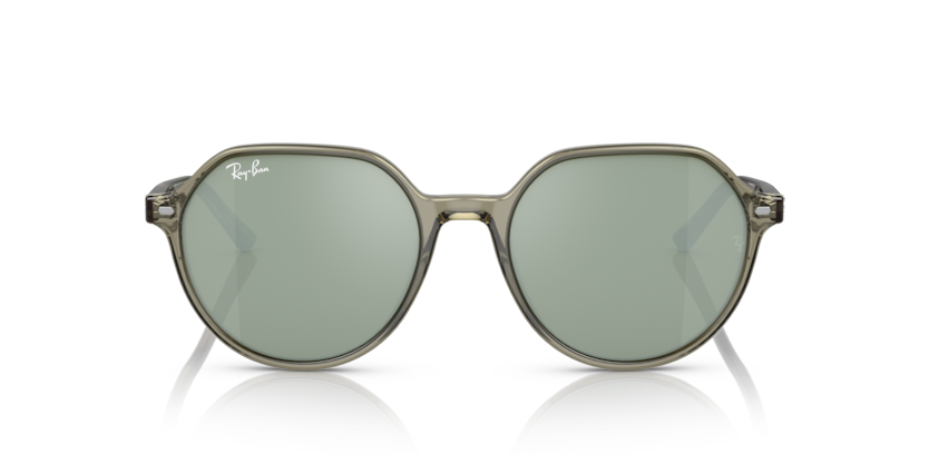 Transparent Green - 0RB2195 8056597759199 Ray-Ban Sunglasses Unisex Square