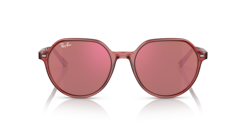 Transparent Pink - 0RB2195 8056597780940 Ray-Ban Sunglasses Unisex Square