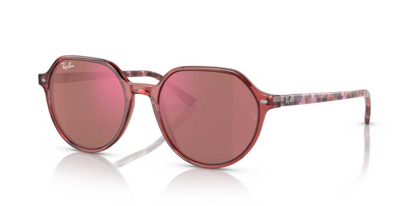 Transparent Pink - 0RB2195 8056597780940 Ray-Ban Sunglasses Unisex Square