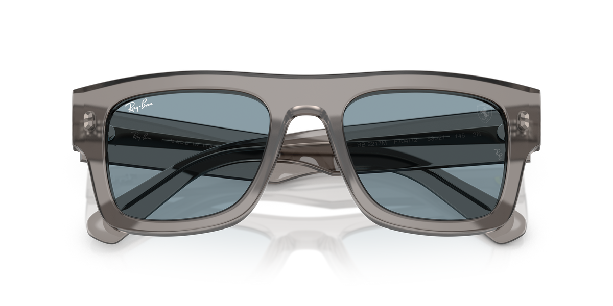 0RB2217M Transparent Grey / Azure (F70472) close front view image 6 barcode 8056266184178