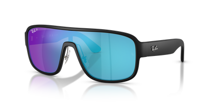 0RB2229 Black / Green Mirror Silver Polarised+ (901SA1) three quarter view image 1 barcode 8056266183935