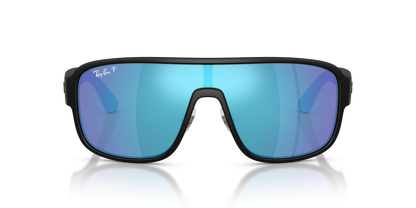 0RB2229 Black / Green Mirror Silver Polarised+ (901SA1) front view image 5 barcode 8056266183935