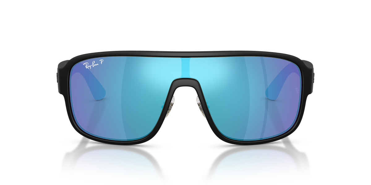 0RB2229 Black / Green Mirror Silver Polarised+ (901SA1) front view image 5 barcode 8056266183935