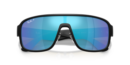 0RB2229 Black / Green Mirror Silver Polarised+ (901SA1) close front view image 6 barcode 8056266183935