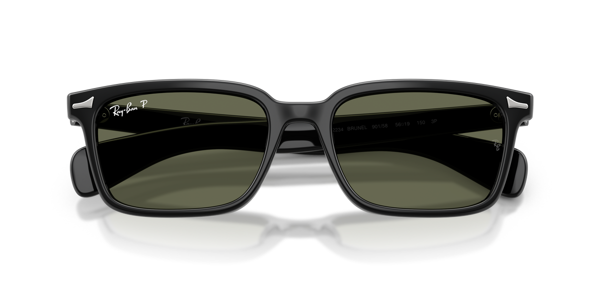 0RB2234 Black / Green Polarized (901/58) close front view image 6 barcode 8056262975640