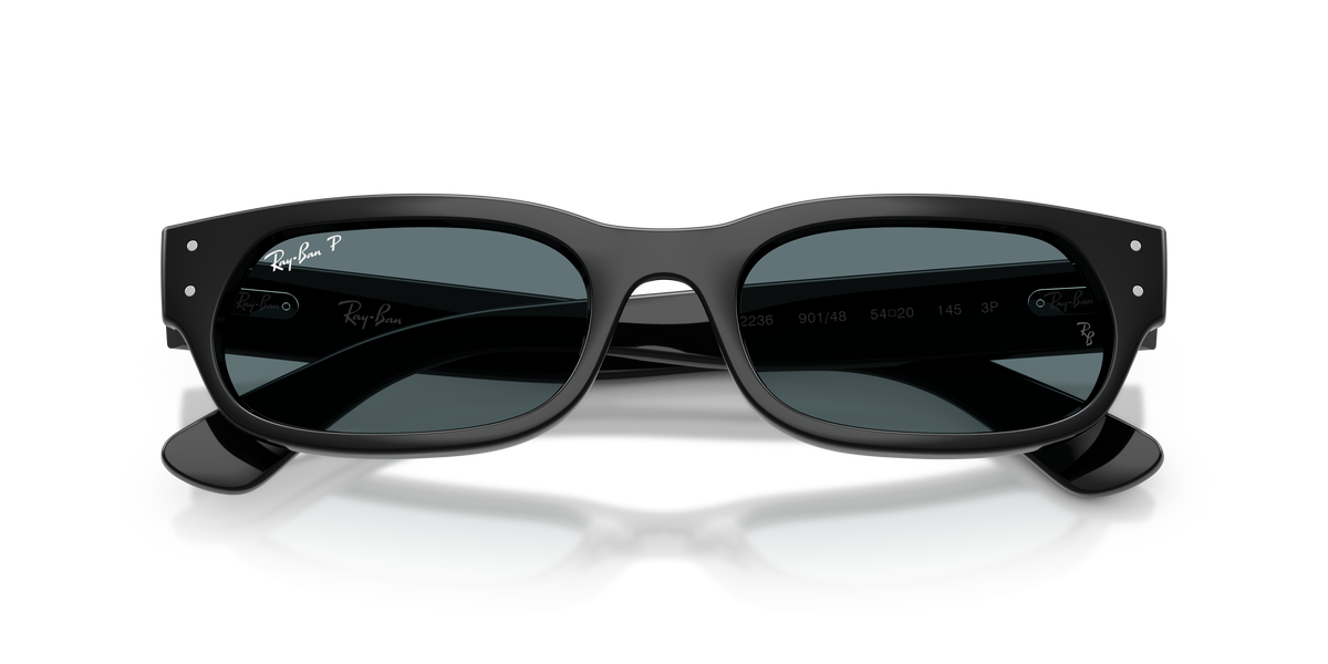 0RB2236 Black / Polarized Black (901/48) close front view image 6 barcode 8056262979136