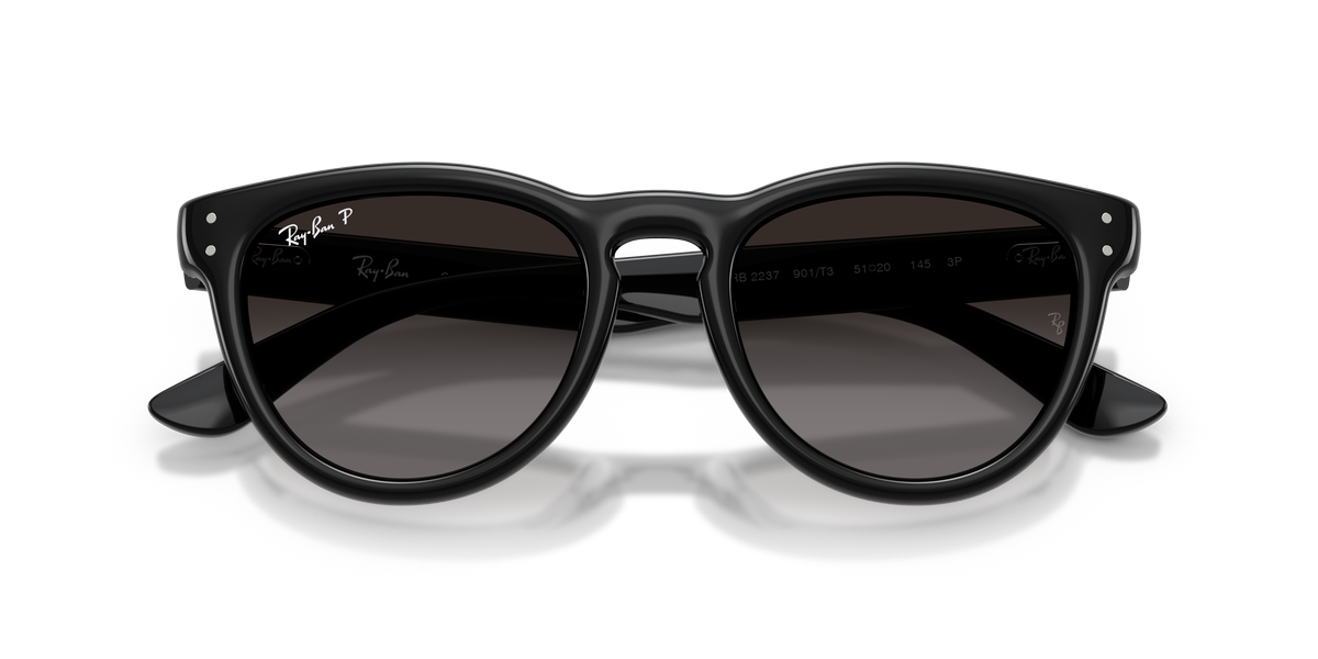 0RB2237 Black / Polarized Light Grey Gradient Grey (901/T3) close front view image 6 barcode 8056262977439