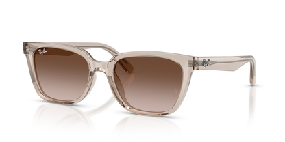 0RB2243D Transparent Light Brown three quarter view image 1 barcode 8056266002267