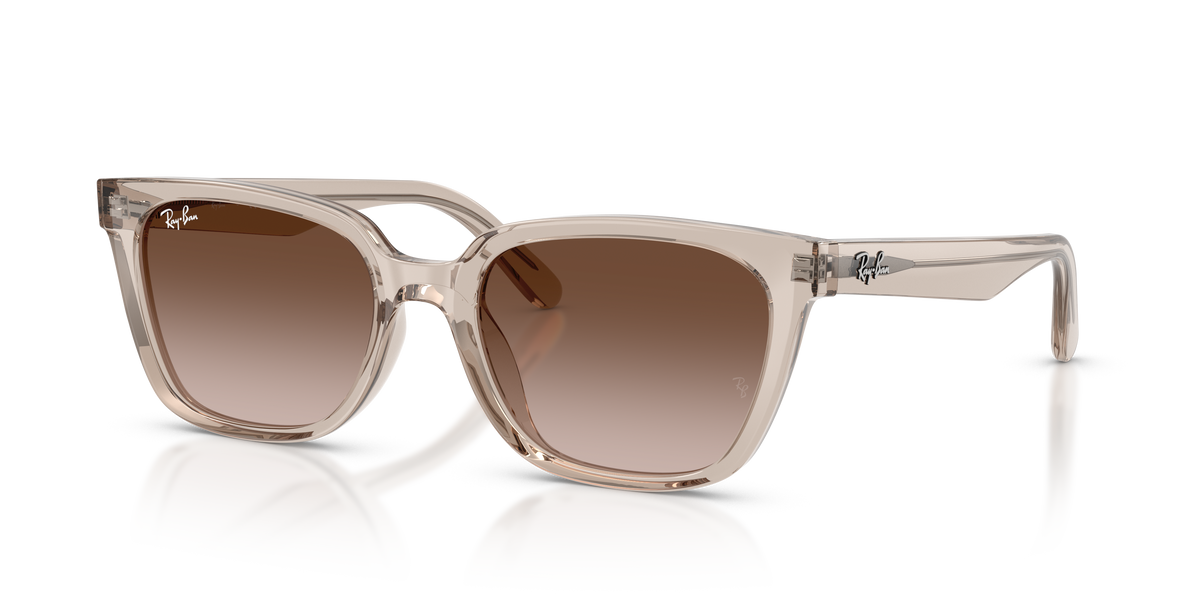 0RB2243D Transparent Light Brown three quarter view image 1 barcode 8056266002267