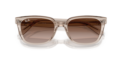 0RB2243D Transparent Light Brown close front view image 6 barcode 8056266002267