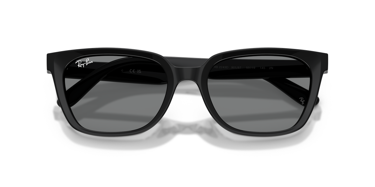 0RB2243D Black close front view image 6 barcode 8056266002274