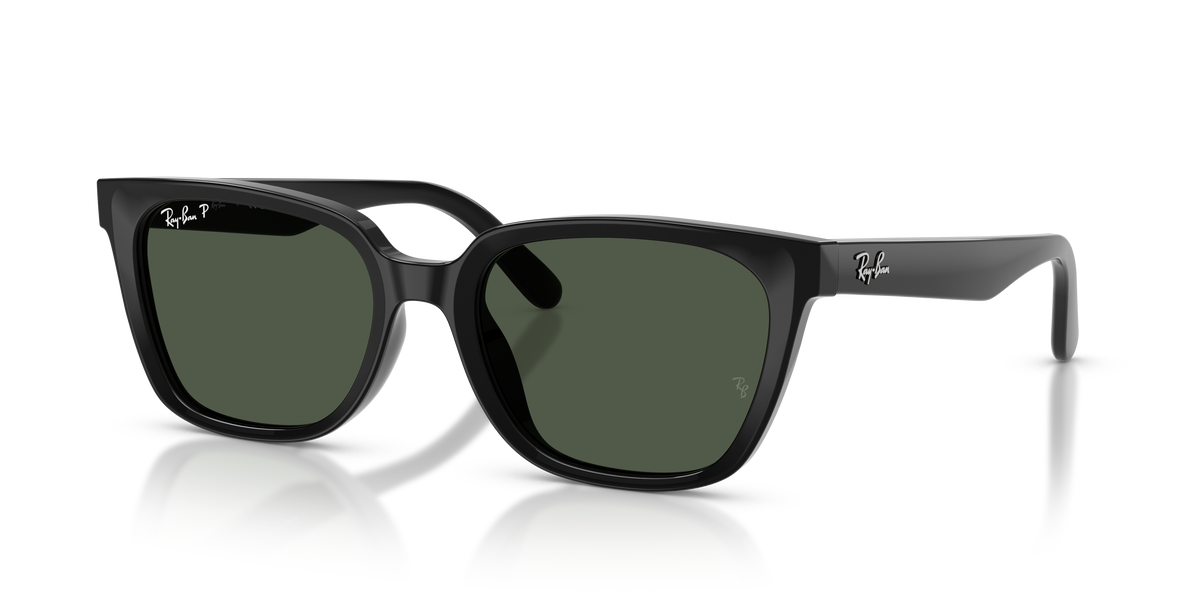 0RB2243D Black / Polarized Dark Green (901/9A) three quarter view image 1 barcode 8056266002281