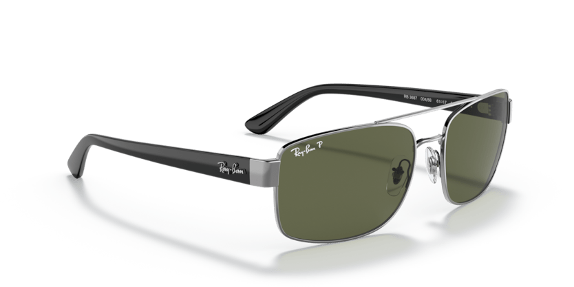 0RB3687 - Ray - Ban - (Gunmetal) Green Polar Polarized - 61 - 17 - 140 MM - Ardor Eyewear 8056597625968