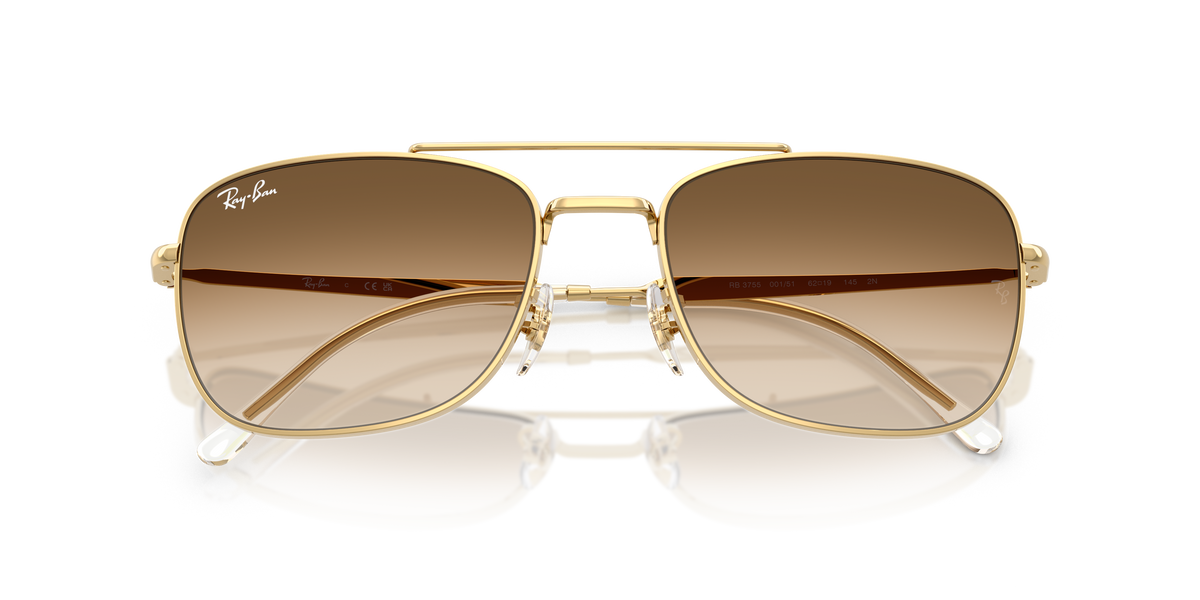 0RB3755 Arista Gold / Clear Gradient Brown (001/51) close front view image 6 barcode 8056262866313