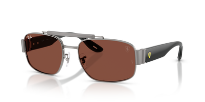 0RB3797M Gunmetal / Red (F142C5) three quarter view image 1 barcode 8056266007279