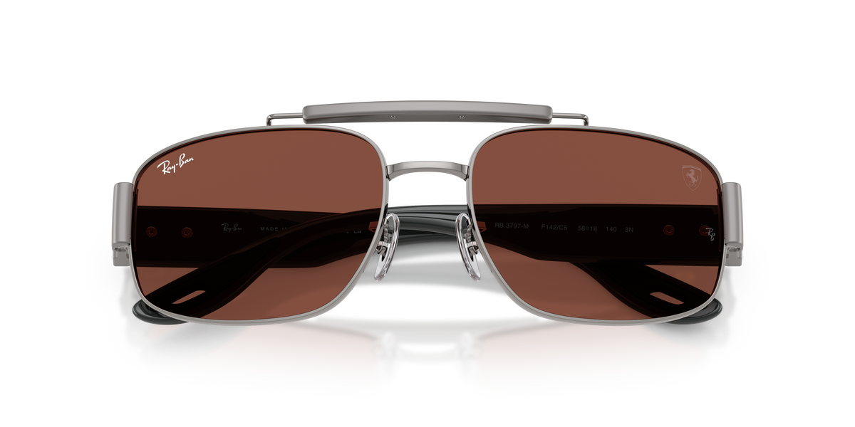 0RB3797M Gunmetal / Red (F142C5) close front view image 6 barcode 8056266007279