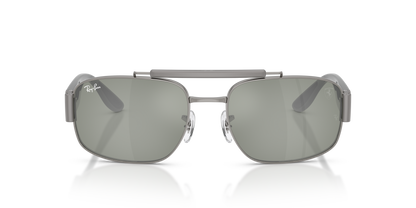 0RB3797M Gunmetal / Green Mirror Silver (F14240) front view image 5 barcode 8056266007293