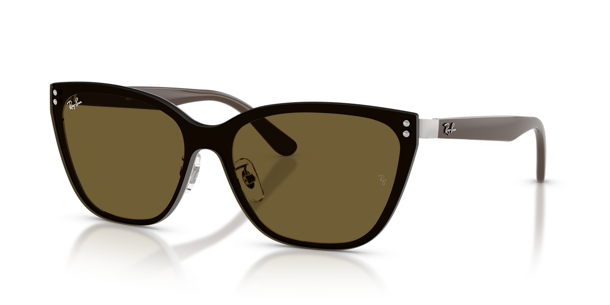 0RB3798D Silver / Dark Brown (928873) three quarter view image 1 barcode 8056266002342