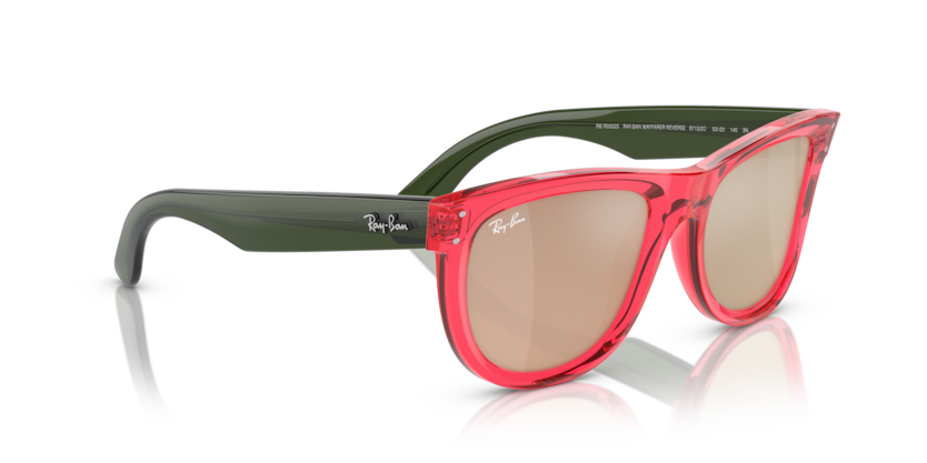 Transparent Red - 0RBR0502S 8056597918923 Ray-Ban Sunglasses Unisex Square