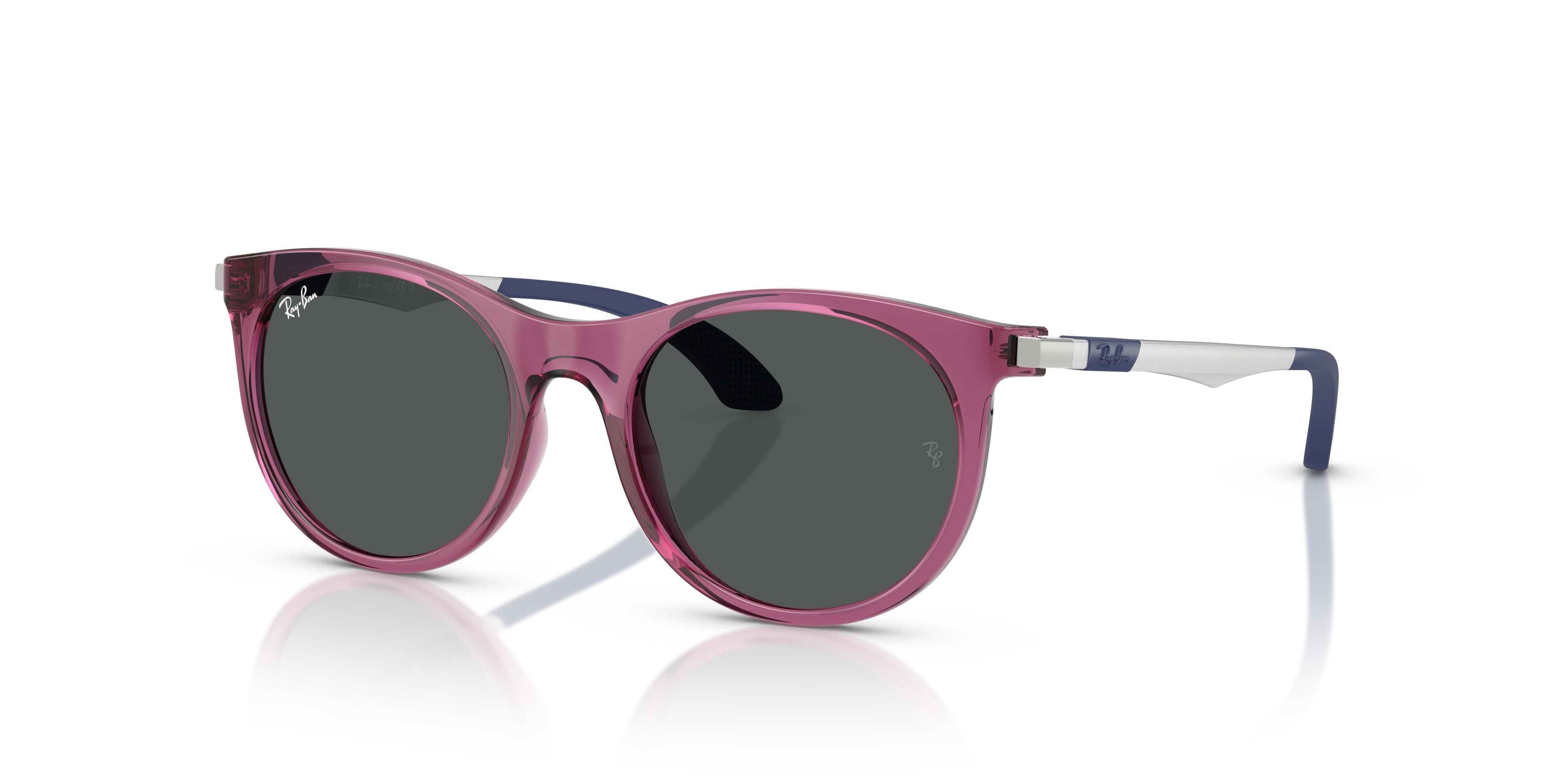Ray-Ban Junior RJ9082S Transparent Violet (718687) - Dark Grey 8056262418284