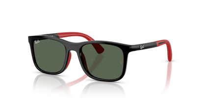 Ray-Ban Junior RJ9084S Black On Rubber Red (713171) - Dark Green 8056262418345